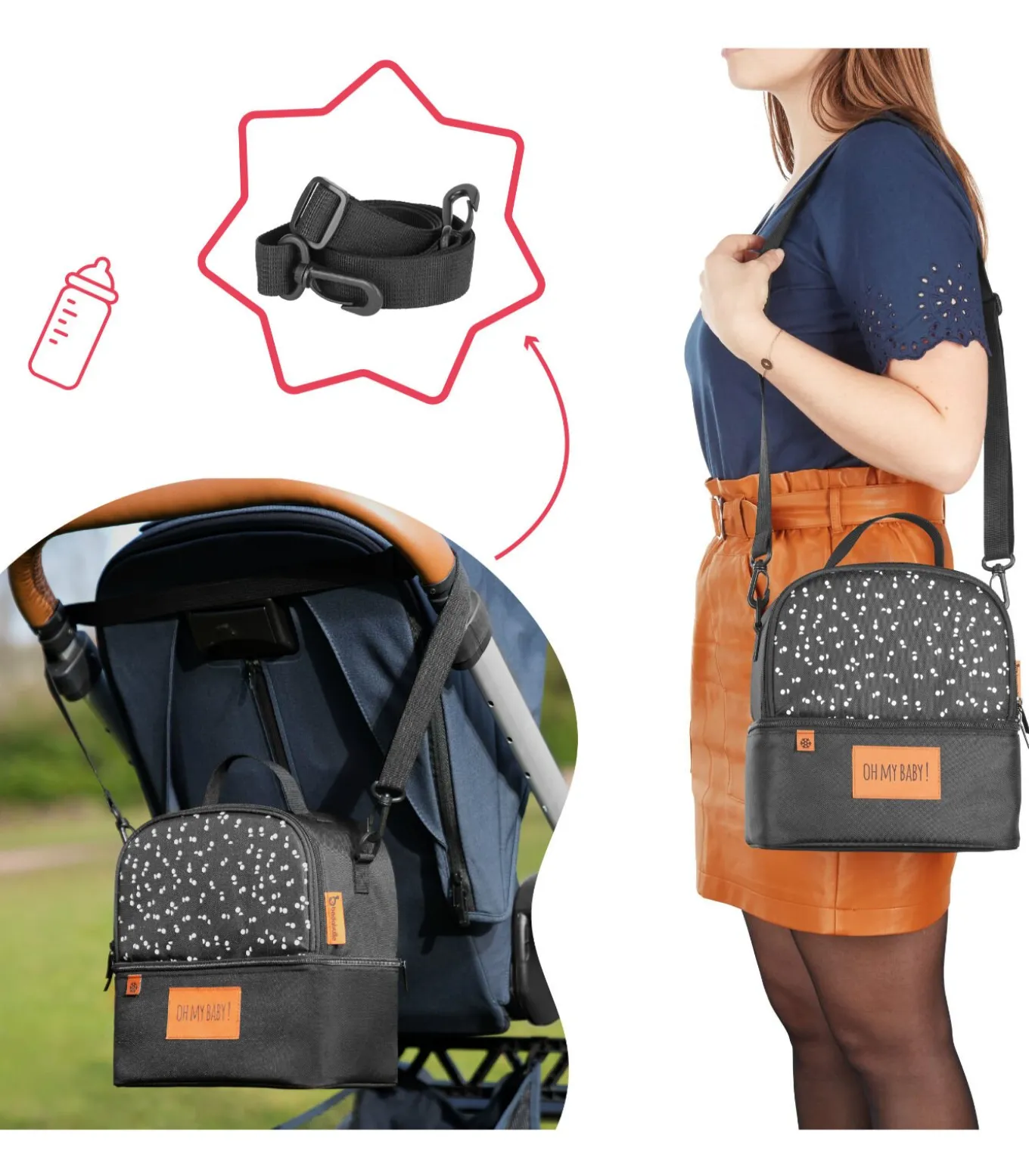 Pick & Go geïsoleerde lunchtas met meerdere vakken