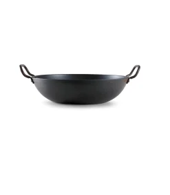 Plaatstalen Wadjan | Ø 33 cm | Vooraf ingebrand | Natuurlijke antiaanbaklaag | Voor alle warmtebronnen