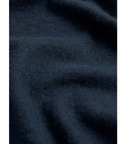 Plain lambswool scarf - dark navy