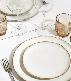 Plat bord 28cm coupe wit Artisan - (x4)