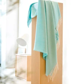 PLUME celadon - Plaid Wol en acryl