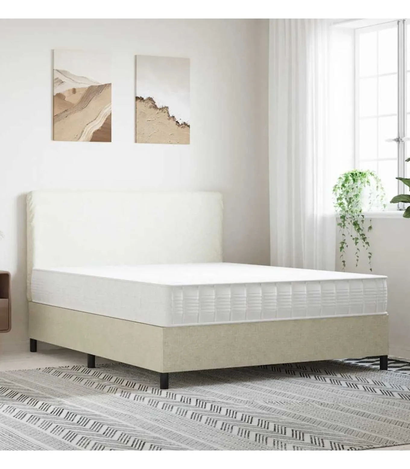 Pocketveringmatras middelhard-hard 160x200 cm Super King Size