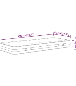 Pocketveringmatras middelhard-hard 80x200 cm