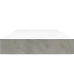 Pocketveringmatras 100x210x20 cm fluweel lichtgrijs