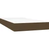 Pocketveringmatras 90x190x20 cm stof donkerbruin