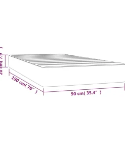 Pocketveringmatras 90x190x20 cm stof donkerbruin