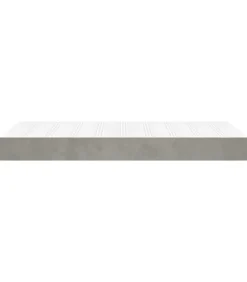 Pocketveringmatras 80x200x20 cm fluweel lichtgrijs