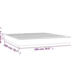 Pocketveringmatras 180x200x20 cm fluweel donkerblauw