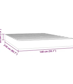 Pocketveringmatras 140x210x20 cm fluweel zwart