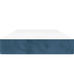 Pocketveringmatras 80x200x20 cm fluweel donkerblauw