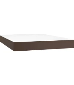 Pocketveringmatras 140x190x20 cm kunstleer bruin