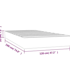 Pocketveringmatras 120x190x20 cm kunstleer cappuccinokleurig