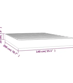 Pocketveringmatras 140x200x20 cm fluweel donkerblauw