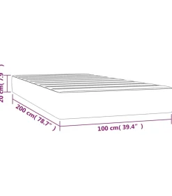 Pocketveringmatras 100x200x20 cm stof zwart