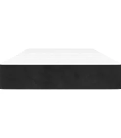 Pocketveringmatras 90x220x20 cm fluweel zwart