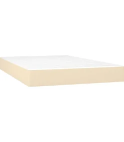 Pocketveringmatras 120x200x20 cm stof crèmekleurig