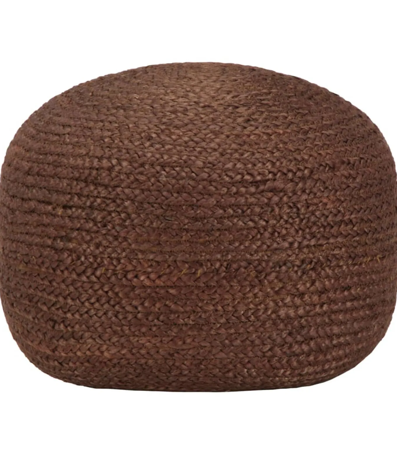 Poef handgemaakt 40x45 cm jute bruin