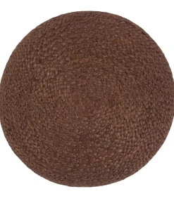 Poef handgemaakt 40x45 cm jute bruin