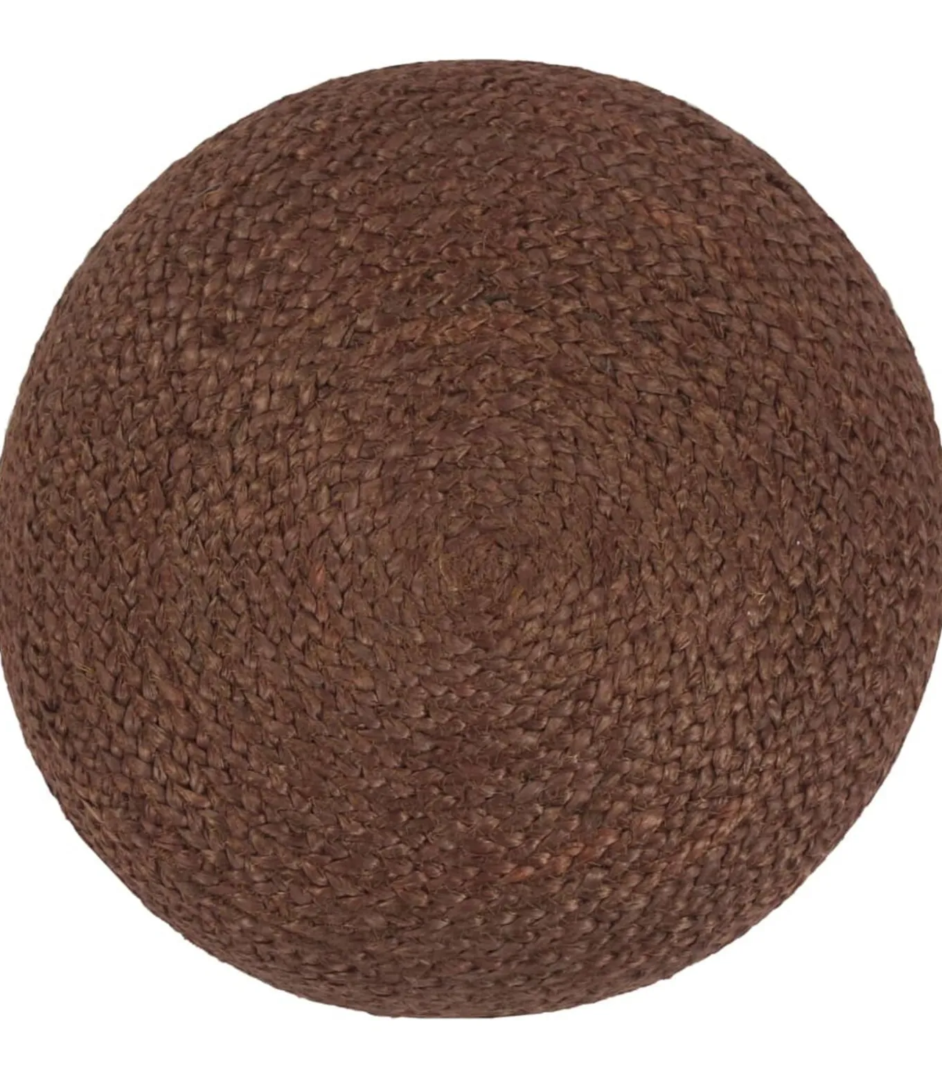 Poef handgemaakt 40x45 cm jute bruin