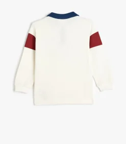 Polokraag geborduurd Sweatshirt