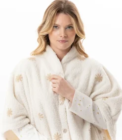 Poncho met knopen en motief ESSENTIEL 178