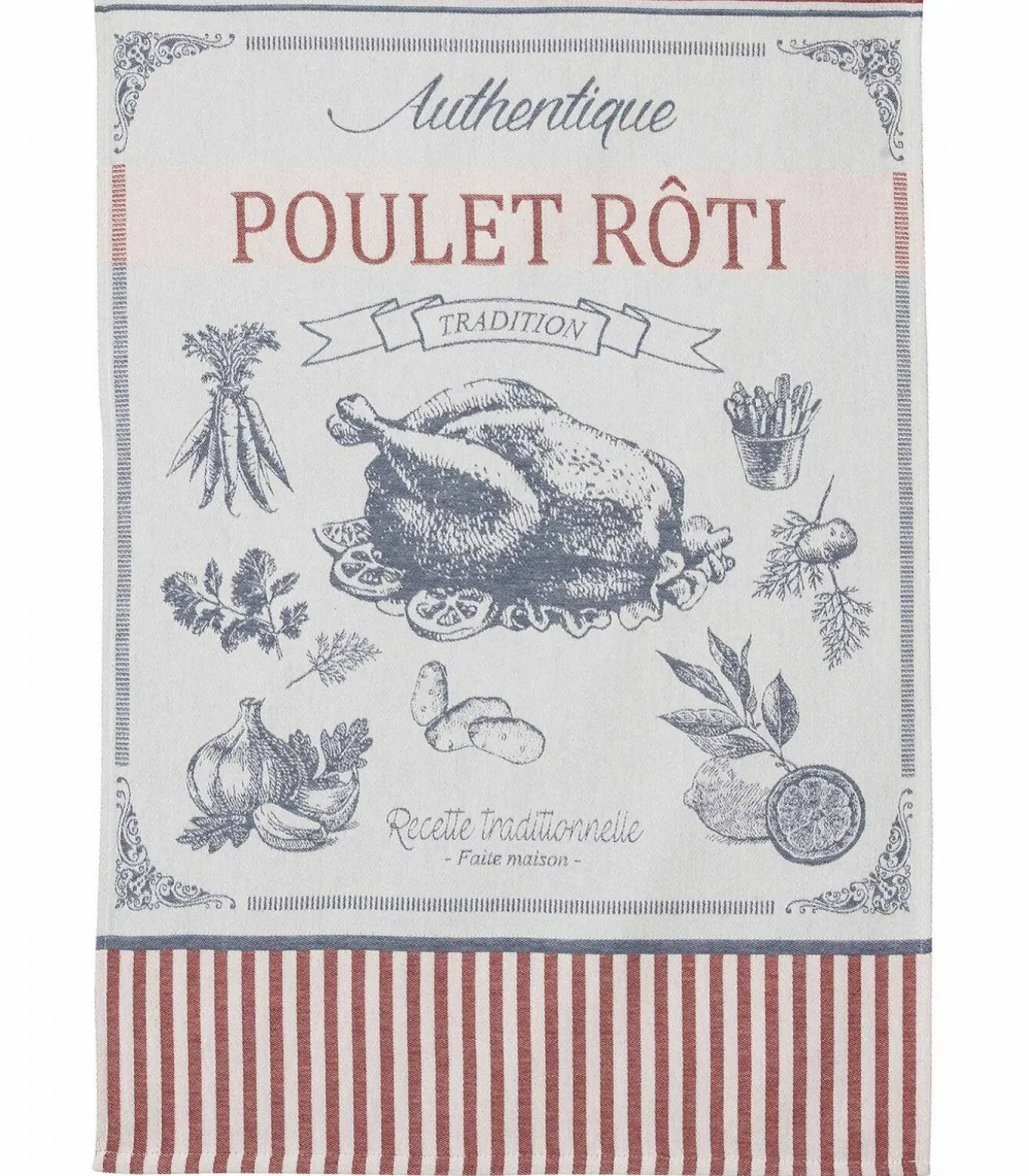 POULET ROTI - Tafellinnen Theedoek