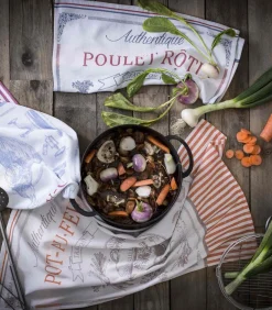 POULET ROTI - Tafellinnen Theedoek