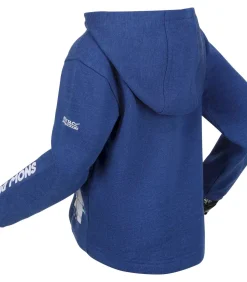 PRINTED - Trui met kap - Blauw