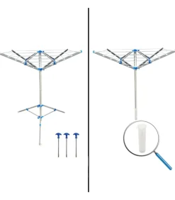 ProPlus Droogmolen met voet metaal grijs