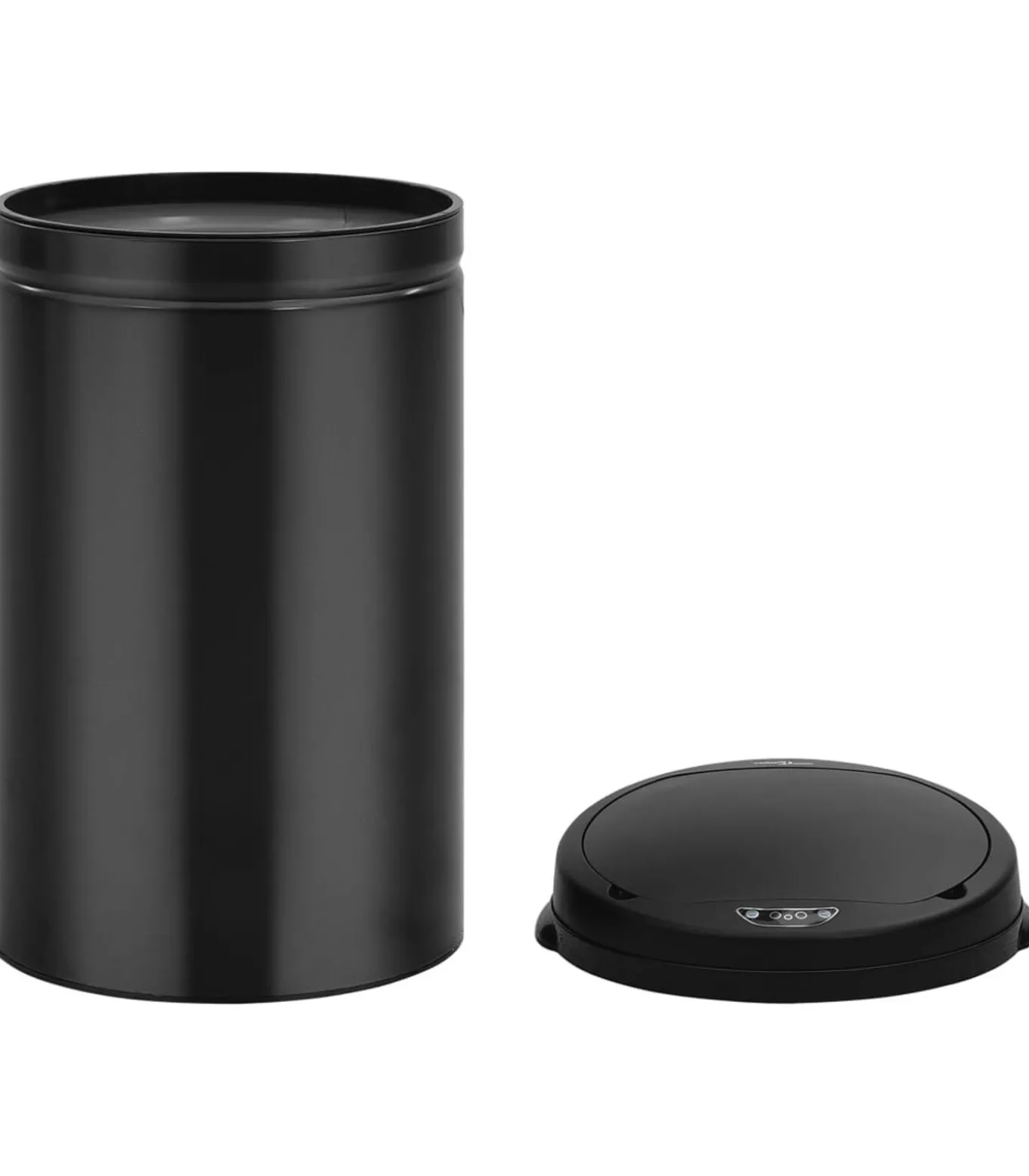 Prullenbak met automatische sensor 40 L koolstofstaal zwart
