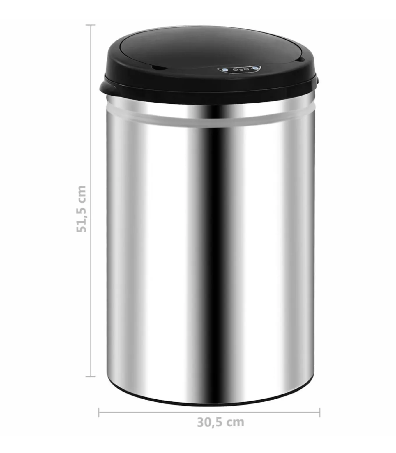 Prullenbak met automatische sensor 30 L roestvrij staal