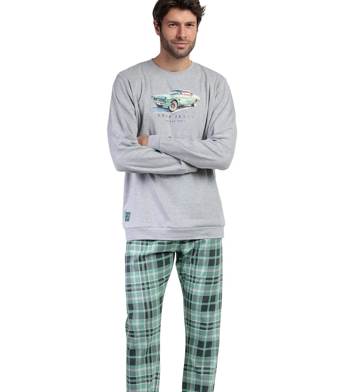 Pyjama broek top lange mouwen Vintage Car Lois