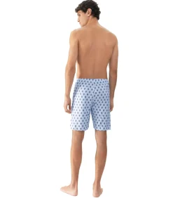 Pyjama Lounge Short Lichtblauw Print