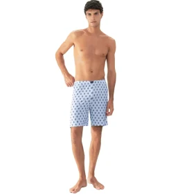 Pyjama Lounge Short Lichtblauw Print