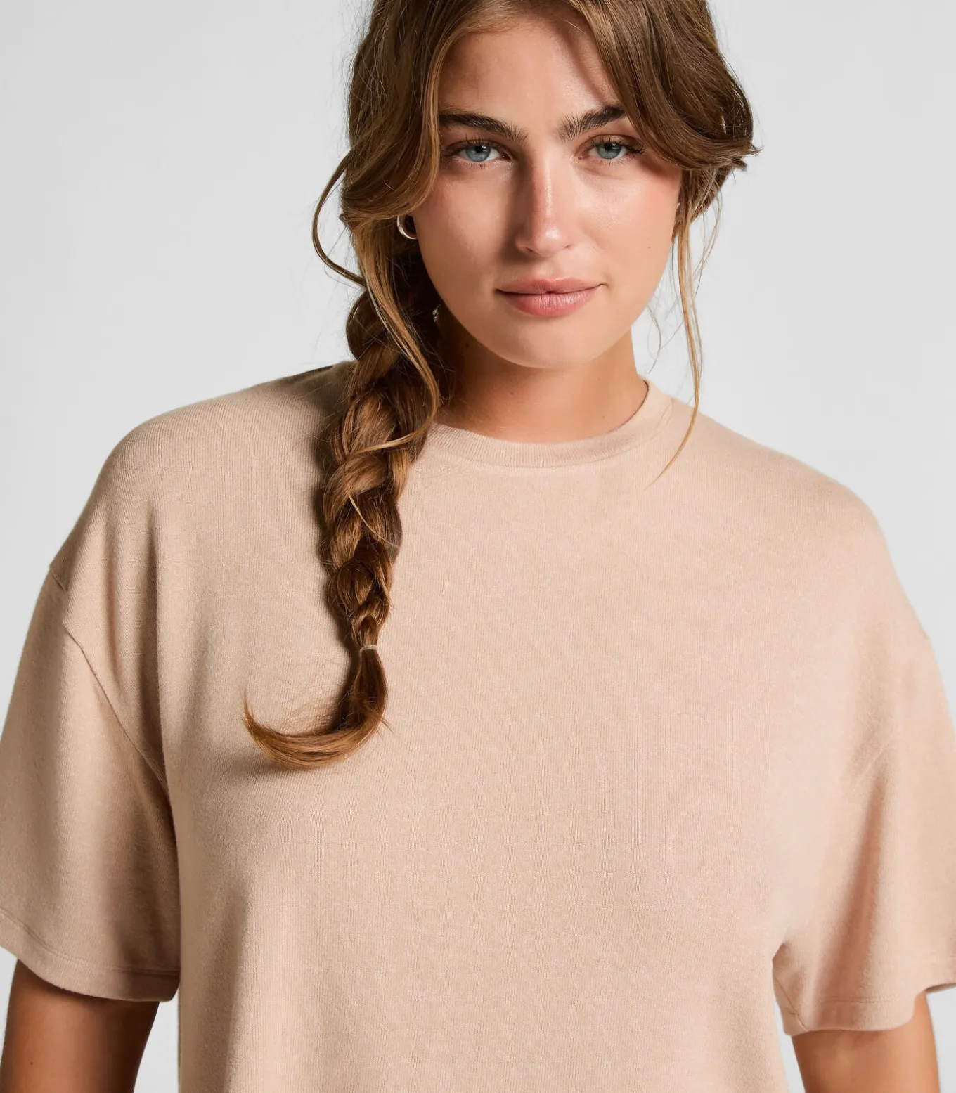 Pyjamatop van geborstelde jersey