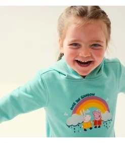 RAINBOW - Trui met kap - Turquoise