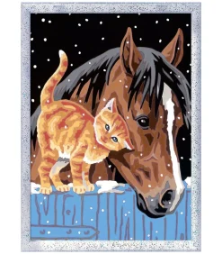 Ravensburger schilderen op nummer - CreArt Vrienden in de Stal dierenpakket