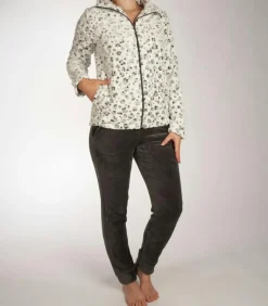 Rebelle fleece huispak - Deluxe - Panter - Warm 2-delig huispak