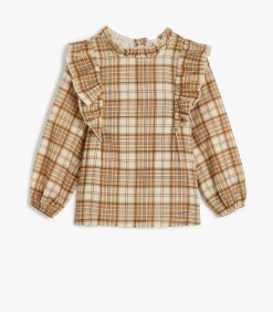 Rechte kraag Lange mouw Overhemd