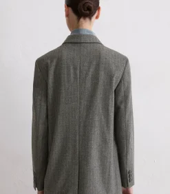 Rechte krijtstreep blazer