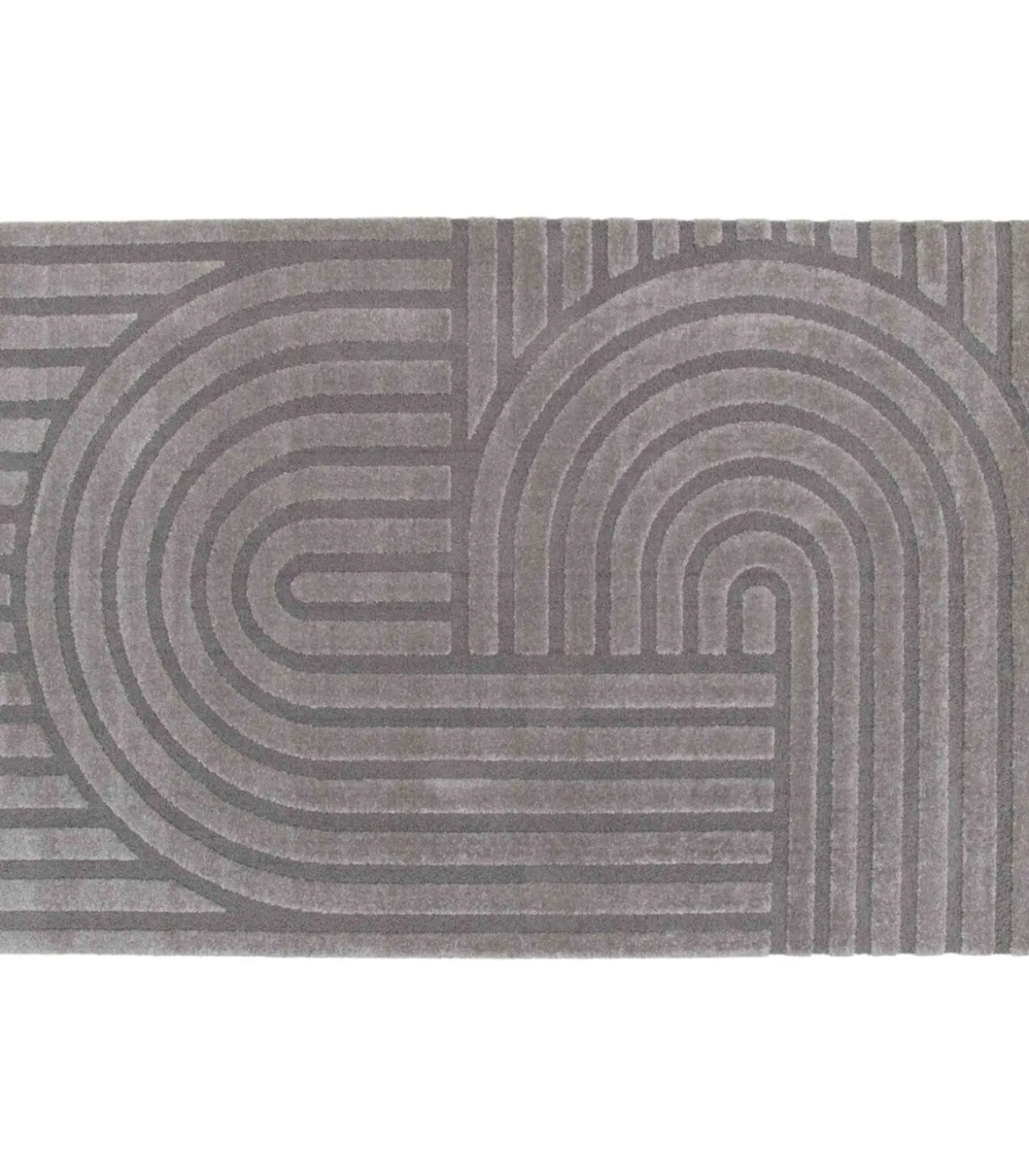 Rechthoekig laagpolig vloerkleed eigentijds patroon grijs 120 x 170 cm