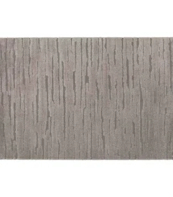 Rechthoekig laagpolig vloerkleed effen grijs patroon 160 x 230 cm