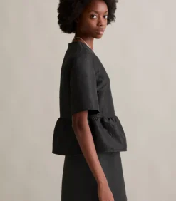 Regular blouse met korte mouwen