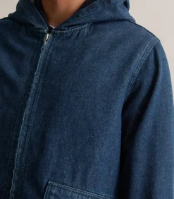 Regular spijkerjas met capuchon