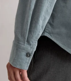 Relaxed overhemd van fluweel