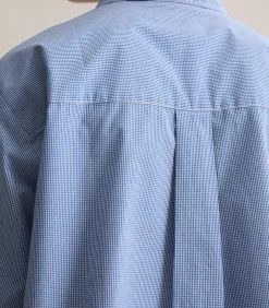 Relaxte cropped geruite blouse