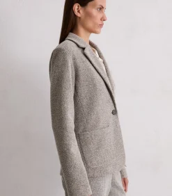 Relaxte jersey tweed blazer