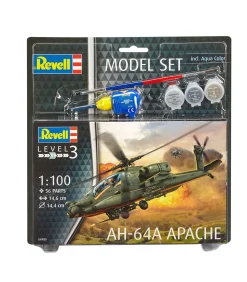 Revell modelbouw AH-64A Apache helikopter set inclusief verf en lijm