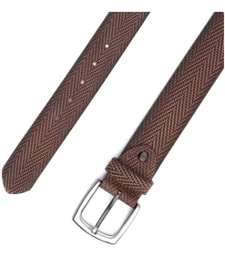 Riem Structuur Leer Bruin