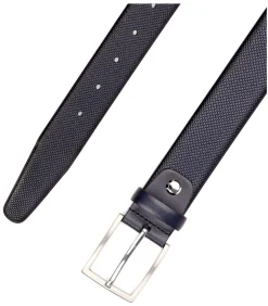 Riem Structuur Leer Navy